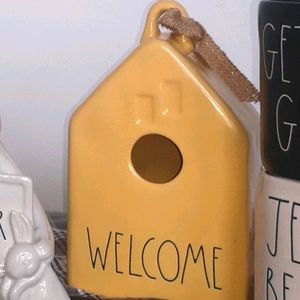 Rae Dunn Yellow welcome Birdhouse